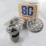 ตะแกรงกันกลิ่นสแตนเลสเกรด 304 หน้ากลม กว้าง 10x10 ซม.