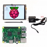 Raspberry Pi 3 Model B Board +3.5" LCD HDMI USB Touch Screen 1920x1080 LCD Display Audio+ 5V 2.5A US Power Supply
