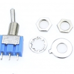 Toggle Switch MTS-102 3 Pin ON/ON PDT 6A 125VAC/3A 250VAC Mini Switch Lever Switch Light blue