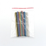40P 2.54mm Male Color Single Row Pin Header 1*40P 6 Color Black + White + Red + Yellow + Blue + Green