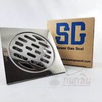 ตะแกรงกันกลิ่นสแตนเลสเกรด 304 หน้ากลม กว้าง 10x10 ซม.