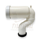 ท่อต่อน้ำทิ้งชักโครกแบบปรับระยะได้ พร้อมเหล็กยึดท่อ