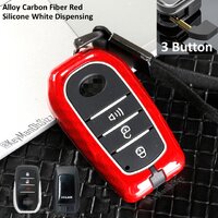 สีแดงเคฟล่า ปุ่มสีขาว (Alloy Carbon Fiber Red/ 3 Button White Dispensing)