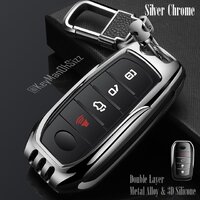 สีเงิน (Silver Chrome) 4 ปุ่ม Buckle Key Chain