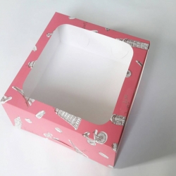 กล่องคัพเค้ก กล่องคัพเค้ก 12 ชิ้น สีลายวันเดอร์ฟูลยุโรป พร้อมฐานคัพเค้ก 12 ช่อง (ช่องกว้าง 5.5 ซม.) ราคา 560 บาท ต่อแพ็ค (20ใบ)