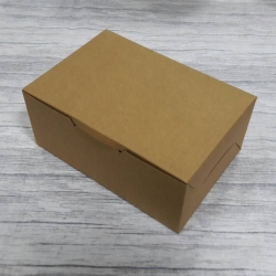 กล่องไม่มีหน้าต่าง (ฝาทึบ) กล่องเค้ก กล่องคัพเค้ก กล่องขนม กล่องชิฟฟ่อน กล่องช้อคโกแล็ต กล่องคุ๊กกี้ ขนาด 12.0x17.5x7.5 ซม.สีคราฟท์น้ำตาลเข้ม ราคา 160 ต่อแพ็ค(20ใบ)