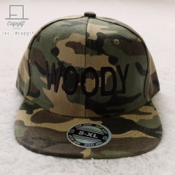 หมวกฮิปฮอปsnapbackลายทหารปักชื่อ