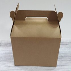 กล่องหูหิ้ว กล่องอเนกประสงค์ กล่องคุ๊กกี้ กล่องขนม ขนาด 12 x 20 x สูง 17 ซม.สีคราฟท์น้ำตาลเข้ม ราคา 305 บาทต่อแพ็ค (20ใบ)