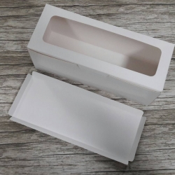 กล่องเค้กโรล กล่องแยมโรล กล่องคัพเค้ก กล่องเค้ก กล่องขนม ขนาด 10.0 x 26.0 x สูง 10.5 ซม. สีขาว ราคา 290 บาทต่อแพ็ค (20 ใบ)