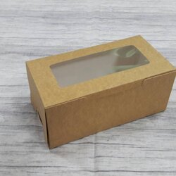 กล่องขนม กล่องเค้ก กล่องคัพเค้ก กล่องชิฟฟ่อน กล่องช้อคโกแล็ต กล่องคุ๊กกี้ กล่องไม่มีหน้าต่าง (หน้าต่างพลาสติก) ขนาด 9.5x18x7.8ซม.สีคราฟท์น้ำตาลอ่อน (CKB) (ราคา 185 บาทต่อแพ็ค (20 ใบ)