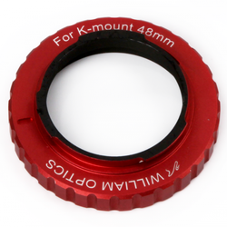 Willam Optics T mount for Pentax K -Red / Pentax K 48mm