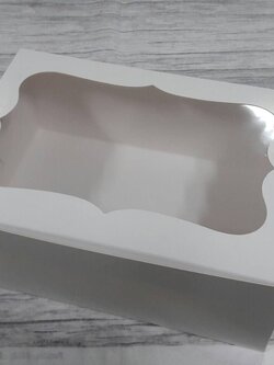 กล่องขนม กล่องคัพเค้ก 6 ชิ้น กล่องเค้ก สีขาว ขนาด 16x22.6x9 ซม. ราคา 280 บาทต่อแพ็ค (20 ใบ)