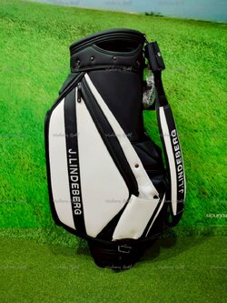 Golf Bag J.LINDEBERG ( PU Material ) 9.5 Black-white Color