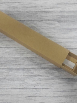 กล่องฝาสไลด์ กล่องของขวัญ กล่องใส่ตะเกียบ สีคราฟท์น้ำตาลอ่อน 23.4*4.4*2.5 ซม. ราคา 180 บาทต่อแพ็ค (20 ใบ)