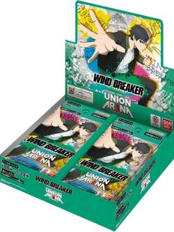 Bandai Union Arena Booster Box UA38BT Wind Breaker แบบกล่อง (16 ซอง) 4582769680182 (การ์ด)
