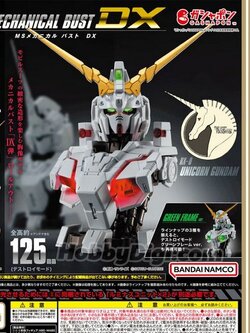 Bandai (ครบ 3) Mobile Suit Gundam MS Mechanical Bust DX01 Unicorn Gundam 4570118196231 (Gashapon)