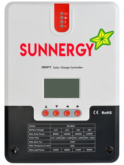 ตัวควบคุมการชาร์จแบตเตอรี่ แบบ MPPT with LCD Display ขนาด 12/24/36/48V Auto 100V 60A