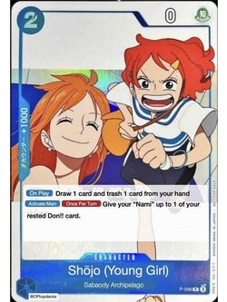 Bandai One Piece Card Game Promo Card P-096 Shojo (Young Girl) OPPROMO096 (การ์ดวันพีช)