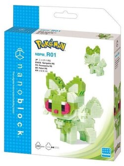 Kawada nanoblock Pokemon NBPM_R01 Sprigatito RS (Nyahoja) 4972825224540 (นาโนบล็อค)