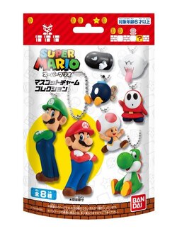 Bandai (สุ่ม 1 / จาก 8 แบบ) Super Mario Mascot Charm Collection 4570117918742 (Keychain)