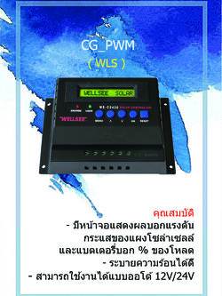 ตัวควบคุมการชาร์จแบตเตอรี่ แบบ PWM ขนาด 20A 12/24V (WLS)