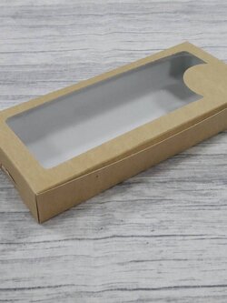 กล่องบราวนี่ 3-4 ชิ้น กล่องทรงแบน กล่องช็อคโกแลต กล่องขนมฟู้ดเกรด สีคราฟท์น้ำตาลอ่อน ขนาด 10.0x22.0x3.0ซม. ราคา 130 บาทต่อแพ็ค(20ใบ)