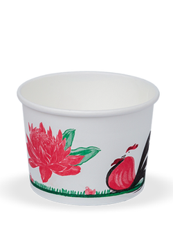 FEST ถ้วยกระดาษ ชามกระดาษ 260 มล. (เล็ก) ลายไก่ 50 ใบ - PL006 ถ้วยใช้แล้วทิ้ง ใช้ครั้งเดียว