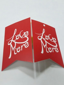 ป้ายบอกรัก Love More ลายแดงขาว ป้ายของวัญ ป้ายห้อยสินค้า