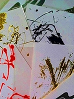 รับพิมพ์การ์ดอวยพร พิมพ์กำมะหยี่ หลากสี ลายนามธรรม สำหรับคนสบายสไตล์เซอร์ๆ