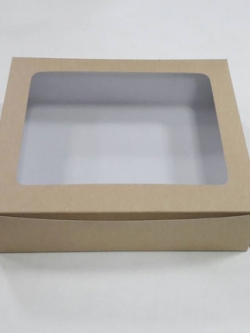 กล่องขนม กล่องเค้กโบราณ กล่องชิฟฟ่อน ขนาด 19x25x6 ซม.กล่องทาร์ตไข่ สีคราฟท์หน้าขาวหลังน้ำตาลอ่อน ราคา 290 บาทต่อแพ็ค (20 ใบต่อแพ็ค)