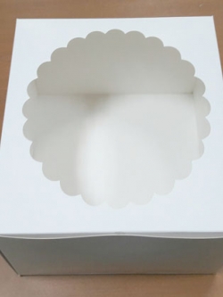 กล่องเค้ก กล่องเค้ก 3 ปอนด์ ทรงสูงพิเศษ กล่องขนม กล่องเบเกอรี่ สีขาว 26.5x26.5x15ซม.50ใบ/แพ็ค (ราคาแพ็คละ 1,150 บาท)