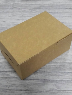 กล่องขนม กล่องไม่มีหน้าต่าง (ฝาทึบ) กล่องเค้ก กล่องคัพเค้ก กล่องชิฟฟ่อน กล่องคุ๊กกี้ ขนาด 12.0x17.5x7.5 ซม.สีคราฟท์น้ำตาลอ่อน ราคา 160 บาทต่อแพ็ค (20ใบ)