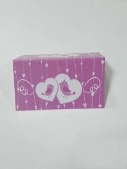 ที่ปิดปากถุง แผ่นป้ายปิดถุงขนม ตกแต่งปากถุงขนม ถุงคุ๊กกี้ ลายนกชมพู ขนาด 9 x 9 ซม.