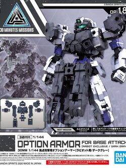(เฉพาะ Part เสริม ไม่มีตัว) 30MM Option Armor for Base Attack [Rabiot Exclusive/Dark Gray] BANDAI 4573102604682