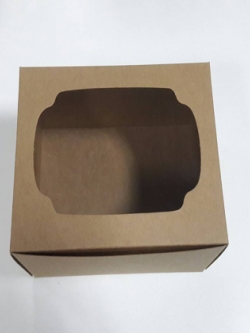 กล่องเค้ก 2 ชิ้น กล่องเค้ก กล่องขนม กล่องเบเกอรี่ กล่องคัพเค้ก สีคราฟท์น้ำตาลเข้ม ขนาด 13x15.2x10ซม. ราคา 170 บาท (20ใบ/แพ็ค)