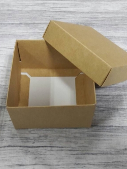 กล่องของขวัญ กล่องฝาครอบ ขนาด 9*9*5.7 ซม.กล่องของที่ระลึก กล่องอเนกประสงค์ กล่องของใช้ กล่องใส่ผ้าไหม สีคราฟท์น้ำตาลอ่อน ราคา 255 บาท/20 ใบ