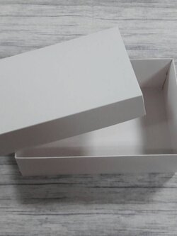 กล่องฝาครอบ กล่องของขวัญ กล่องอเนกประสงค์ ขนาด 14.0 x 21.0 x 7.0 cm. สีขาว (แบบฝาทึบ) ราคา 405 บาท ต่อแพ็ค (20 ใบ)