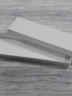 กล่องของขวัญ กล่องฝาครอบ กล่องขนม กล่องอเนกประสงค์ สีขาว ขนาด 9.5x37.5x3 ซม. (แบบฝาทึบ) ราคา 360 บาทต่อแพ็ค (20 ใบ)