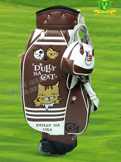 (Genuine) Golf Bag DULLY NA CAT USA (Brown) เล็กกระทัดรัด น้ำหนักเบา มีล้อลาก