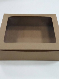 กล่องขนม กล่องเค้กโบราณ กล่องชิฟฟ่อน กล่องทาร์ตไข่ ขนาด 19x25x6 ซม.สีคราฟท์น้ำตาลเข้ม ราคา 290 บาทต่อแพ็ค(20 ใบต่อแพ็ค)