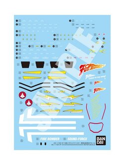 Bandai HG 1/100 VF-19 Custom Fire Valkyrie with Sound Booster Water Decals 4573102663160 (Decal)