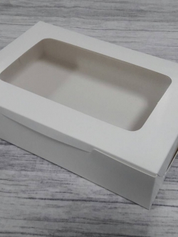 กล่องบราวนี่ กล่องชิฟฟ่อน กล่องทาร์ตไข่ กล่องขนม กล่องช้อคโกแล็ต กล่องคุ๊กกี้ กล่องขนม ขนาด 15.0x22.0x5.0 ซม.สีขาว ราคา 175 บาท ต่อแพ็ค (20 ใบ)