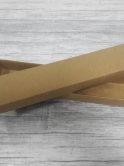 กล่องฝาครอบ กล่องของขวัญ กล่องใส่ตะเกียบ สีคราฟท์น้ำตาลเข้ม 23.4*4.4*2.5 ซม. ราคา 180 บาทต่อแพ็ค (20 ใบ)