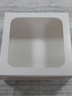 กล่องเค้ก กล่องเค้ก 3 ปอนด์ กล่องเค้ก กล่องขนม กล่องเบเกอรี่ กล่องคัพเค้ก สีขาว ขนาด 26.5x26.5x10 ซม.ราคา 400 บาทต่อแพ็ค (20ใบ)