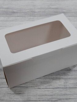 กล่องเค้กโรล กล่องแยมโรล กล่องทรงยาว กล่องเค้ก กล่องขนม กล่องคัพเค้ก ขนาด 13x22.5x10.5 ซม. (หน้าต่างพลาสติก) สีขาว ราคา 270 บาทต่อแพ็ค (20 ใบ)