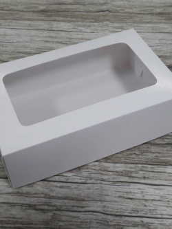 กล่องขนม กล่องอเนกประสงค์ กล่องชิฟฟ่อน กล่องใส่ของที่ระลึก (ฝากล่องปะกาวขึ้นรูป) ขนาด 14.0x22.0xสูง 6.5 ซม.สีขาว ราคาแพ็คละ 270 บาท (20ใบ)