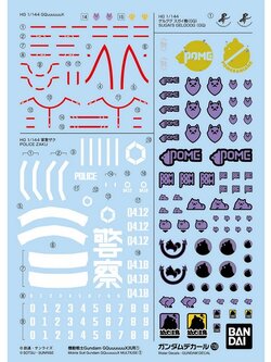 Bandai Decal GD139 Mobile Suit Gundam GQuuuuuuX Multiuse 1 4573102686916 (Decal)