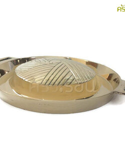 BRASS กระทะย่าง ทองเหลืองแท้ เบอร์ 16 28 x 35 x 6.5 ซม. กะทะปิ้งย่าง กะทะหมูกะทะ
