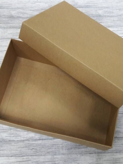 กล่องแบบมีฝาครอบ กล่องของขวัญ กล่องฝาครอบ กล่องอเนกประสงค์ ขนาด 16.0 x 24.0 x 8.5 cm. สีคราฟท์น้ำตาล ราคา 530 บาท ต่อแพ็ค (20 ใบ)