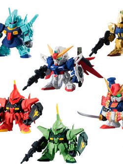 Bandai (ครบ Set 6 ลูก) Gundam Gashapon Senshi Forte 05 4549660182832 (Plastic Model)